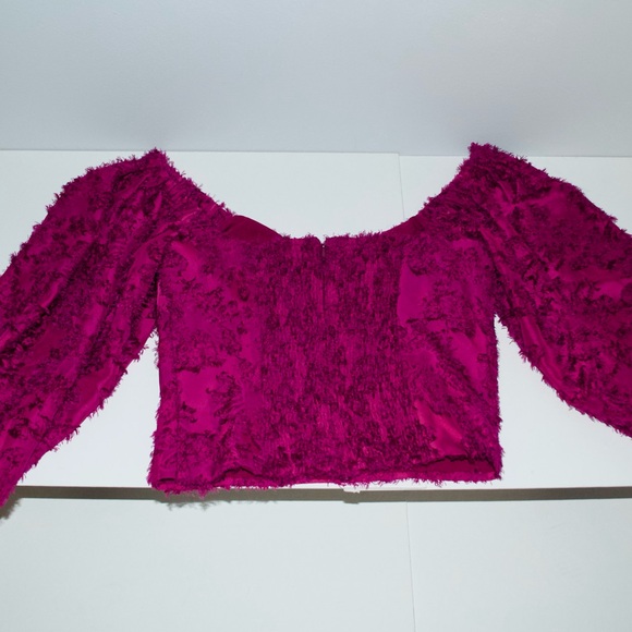 ANTHROPOLOGIE, HUTCH — THE MEDLEY BLOUSE, SPRING/SUMMER TOP, IN “BERRY,” SIZE XS - Picture 5 of 11